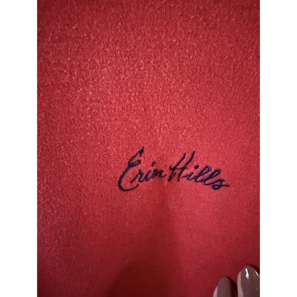 Polo Golf Ralph Lauren Erin Hills Half Zip Pullover XL Red Cotton Pockets